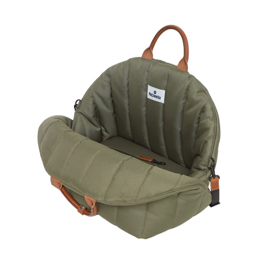 Car seat for dogs, khaki color